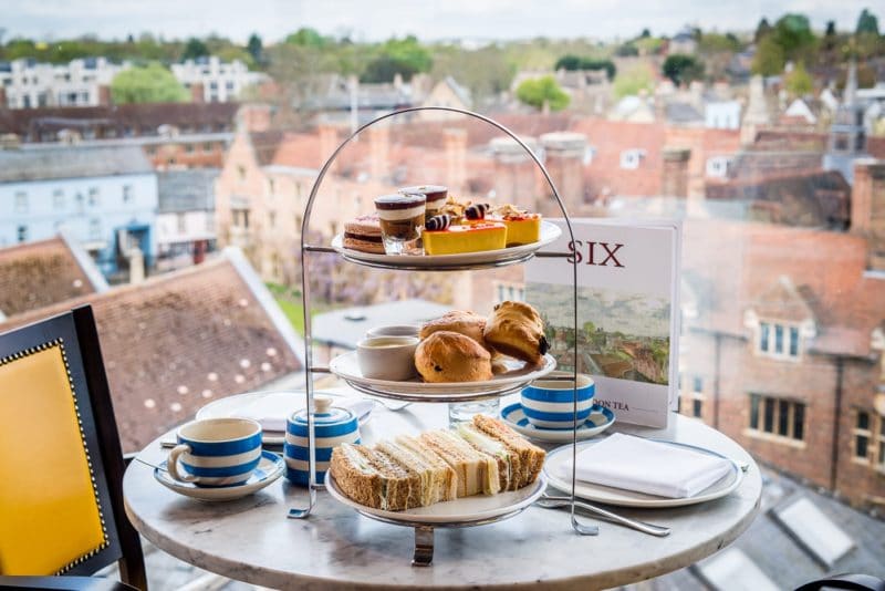 Afternoon tea at SIX, scones and cakes